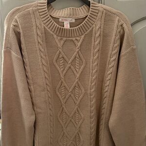 Joe Fresh Cable Knit Crewneck Sweater